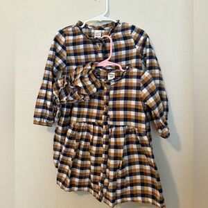 🍂 Carter's Navy and Brown Plaid Fall Dress